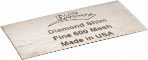DMT 2" Long x 1" Wide x 0.006" Thick, Diam ond Sharpening Stone Rectangle, 600 Grit, Fine Grade SO2F - 40109399