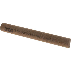 Norton 4" Long x 1/2" Diam Aluminum Oxide Sharpening Stone Half Round, Medium Grade 61463686400 - 01919067