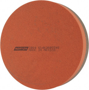 Norton 4" Diam x 1" Thick, Aluminum Oxide Sharpening Stone Round, Coarse, Fine Grade 61463685545 - 05139597