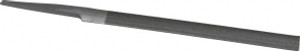Nicholson 4" Long, Second Cut, Half Round American-Pattern File Single, Double Cut, 9/64" Overall Thickness, Tang 04729N - 80759020