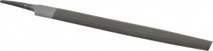 Value Collection 8" Long, Smooth Cut, Half Round American-Pattern File Double Cut, 7/32" Overall Thickness, Tang SC70571435 - 70571435