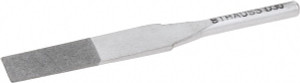 Strauss & Co. 2.244" OAL Very Fine Flat Needle Diamond File 0.238" Wide x 0.118" Thick, 0.59 LOC, Gray, 30 Grit DHB61530D30 - 68671296