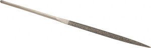 Value Collection 5-1/2" OAL Medium Triangular Needle Diamond File 11/64" Wide x 5/64" Thick, 2-3/4 LOC 2182M - 00448605