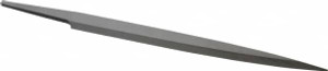 Grobet USA 6" Standard Precision Swiss Pattern Barrette File Double Cut, 2 Cut, 23/32" Width x 5/32" Thick, with Tang 31.030 - 60200326