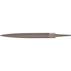 Grobet USA 10" Standard Precision Swiss Pattern Half Round File Double Cut, 0 Cut, 1" Width x 19/64" Thick, with Tang 31.124 - 60204500