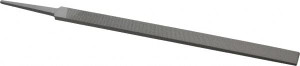 Grobet USA 10" Standard Precision Swiss Pattern Regular Pillar File Double Cut, 0 Cut, 23/32" Width x 15/64" Thick, with Tang 31.257 - 60210531