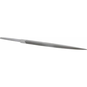 Grobet USA 6" Standard Precision Swiss Pattern Three Square File Double Cut, 2 Cut, 3/8" Width, with Tang 31.374 - 60217320