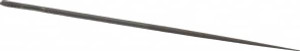 Grobet USA 5-1/2" Needle Precision Swiss Pattern Round File 0 Cut, 2-1/2" LOC, with Handle 31.585 - 60235702