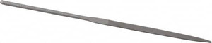 Grobet USA 6-1/4" Needle Precision Swiss Pattern Warding File 4 Cut, 3" LOC, with Handle 31.666 - 60237443