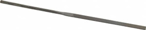 Nicholson 6-1/4" Needle Precision Swiss Pattern Equalling File 0 Cut, 3" LOC, with Handle T37975 - 60303864