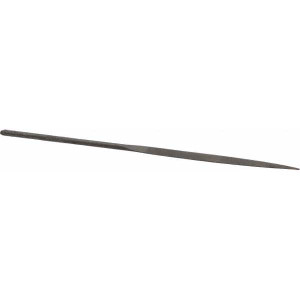Nicholson 5-1/2" Needle Precision Swiss Pattern Half Round File 4 Cut, 2-1/2" LOC, with Handle T37458 - 60304037