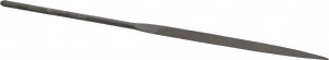 Nicholson 6-1/4" Needle Precision Swiss Pattern Half Round File 4 Cut, 3" LOC, with Handle T37821 - 60304060