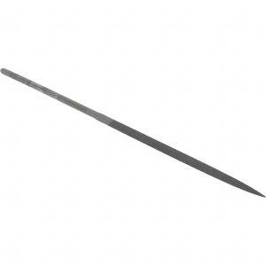 Nicholson 6-1/4" Needle Precision Swiss Pattern Three Square File 2 Cut, 3" LOC, with Handle T37954 - 60304706