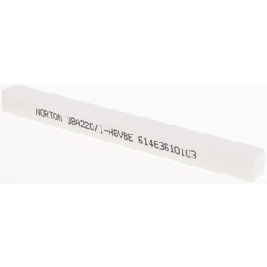 Norton 220 Grit Aluminum Oxide Square Dressing Stick 6 x 1/2 x 1/2, Very Fine Grade, Vitrified Bond 61463610103 - 90404625