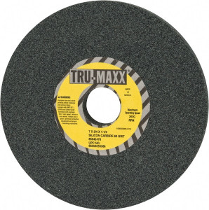 Tru-Maxx 60 Grit Silicon Carbide Bench & Pedestal Grinding Wheel 7" Diam x 1-1/4" Hole x 3/4" Thick, 3600 Max RPM, K Hardness, Medium Grade , Vitrified Bond 66253255386 - 85642478