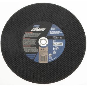 Norton 14 x 1/8, 1" Hole 16 Grit Silicon Carbide Cutoff Wheel Very Coarse, Reinforced, 5,400 Max RPM, Use with Portable Tools 70184672877 - 07554488