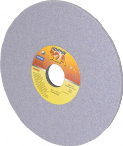 Norton 8" Diam x 1-1/4" Hole x 1/4" Thick, H Hardness, 60 Grit Surface Grinding Wheel Aluminum Oxide, Type 1, Medium Grade, 3,600 Max RPM, Vitrified Bond, No Recess 66253043415 - 01056761