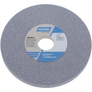 Norton 7" Diam x 1-1/4" Hole x 1/2" Thick, J Hardness, 60 Grit Surface Grinding Wheel Aluminum Oxide, Type 1, Medium Grade, 3,600 Max RPM, Vitrified Bond, No Recess 66252938881 - 05128178