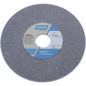 Norton 7" Diam x 1-1/4" Hole x 1/4" Thick, H Hardness, 46 Grit Surface Grinding Wheel Aluminum Oxide, Type 1, Coarse Grade, 3,600 Max RPM, Vitrified Bond, No Recess 66252939543 - 05949631
