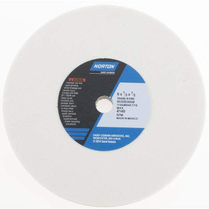Norton 6" Diam x 1/2" Hole x 1/2" Thick, K Hardness, 80 Grit Surface Grinding Wheel Aluminum Oxide, Type 1, Medium Grade, 4,140 Max RPM, Vitrified Bond, No Recess 66252836548 - 94095478