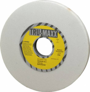 Tru-Maxx 6" Diam x 1-1/4" Hole x 1/2" Thick, J Hardness, 60 Grit Surface Grinding Wheel Aluminum Oxide, Type 1, Medium Grade, 5,410 Max RPM, Vitrified Bond, No Recess 66253292486 - 06293088
