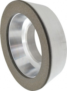 Made in USA 3" Diam, 1-1/4" Hole Size, 7/8" Overall Thickness, 100 Grit, Type 11 Tool & Cutter Grinding Wheel Fine Grade, Diamond 03580024 - 03580024