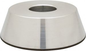 Made in USA 4" Diam, 1-1/4" Hole Size, 1-1/4" Overall Thickness, 100 Grit, Type 11 Tool & Cutter Grinding Wheel Fine Grade, Diamond 03580081 - 03580081