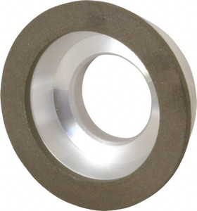 Made in USA 3" Diam, 1-1/4" Hole Size, 7/8" Overall Thickness, 100 Grit, Type 11 Tool & Cutter Grinding Wheel Fine Grade, Diamond 03580206 - 03580206