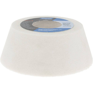 Norton 4" Diam, 1-1/4" Hole Size, 1-1/2" Overall Thickness, 80 Grit, Type 11 Tool & Cutter Grinding Wheel Medium Grade, Aluminum Oxide, J Hardness, Vitrified Bond, 5,730 RPM 66243530393 - 05965884