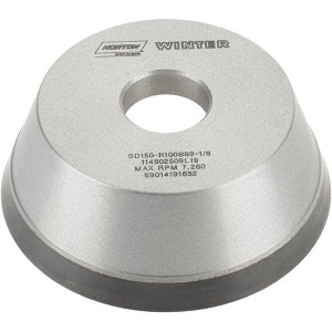 Norton 5" Diam, 1-1/4" Hole Size, 1-3/4" Overall Thickness, 150 Grit, Type 11 Tool & Cutter Grinding Wheel Very Fine Grade, Diamond, Resinoid Bond 69014191632 - 73556904