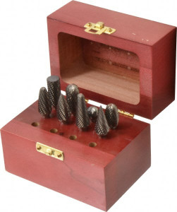 Atrax 8 Piece, 1/4" Shank Burr Set Tungsten Carbide, Multiple Head Shape SETMSC-2 - 85289767