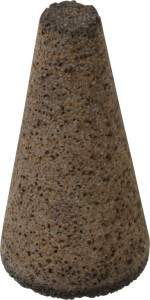 Grier Abrasive Type 17, 2" Max Diam, 4" Head Thickness, 16 Grit Square Tip Cone Aluminum Oxide, Very Coarse Grade, 5/8-11 Shank Thread T17-2B20690 - 64160369