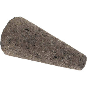 Norton Type 17, 1-1/2" Max Diam, 3" Head Thickness, 24 Grit Square Tip Cone Aluminum Oxide, Very Coarse Grade, 3/8-24 Shank Thread 61463622194 - 48756126
