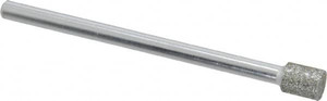Strauss & Co. 0.197" Head Diam x 1/4" Head Thickness Diamond (Abrasive) Grinding Pin 1/8" Shank Diam x 2" Shank Length, Medium Grade, 80 Grit PT0197-01D80 - 05236765