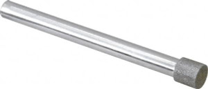 Strauss & Co. 0.335" Head Diam x 0.315" Head Thickness Diamond (Abrasive) Grinding Pin 1/4" Shank Diam x 3" Shank Length, (170 Mesh Grit) PT0335-01D170 - 05236831