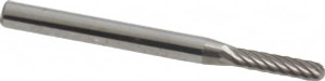 Atrax 3/32" Cut Diam, 1/8" Shank Diam, Carbide Single Cut Cylinder Burr with Radius Radius End, 1-1/2" OAL, 7/16" LOC SC-41SC-ATX - 85282002
