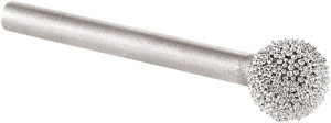 Kutzall 1/4" Cut Diam, 1/8" Shank Diam, Carbide Ball Burr Carbide S-14-E - 51271575