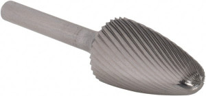 SGSPRO 3/4" Cut Diam, 1/4" Shank Diam, Carbide Single Cut Tree Burr Radius End, 1-1/4" LOC 13575 - 05290598