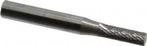 SGSPRO 3/16" Cut Diam, 1/4" Shank Diam, Carbide Double Cut Cylinder Burr Flat End, 2" OAL, 5/8" LOC 10478 - 05291075