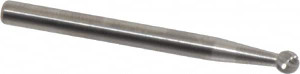 SGSPRO 1/8" Cut Diam, 1/8" Shank Diam, Carbide Single Cut Ball Burr Radius End, 1-1/2" OAL, 1/8" LOC 12800 - 05292875