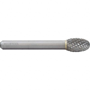 Walter Surface Technologies Burrs, Head Shape: Egg, Industry Specification: SE-3DC, Tooth Style: Double Cut, Cutting Diameter (Inch): 3/8, Shank Diameter (Inch): 1/4, Head Material: Carbide 01W327 - 15027154