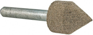 Cratex 11/16" Head Diam x 7/8" Thickness, A14, Pointed Cylinder End, Aluminum Oxide Mounted Point Medium Grade, 80 Grit, 30,750 RPM A14A80CXG14 - 67186585