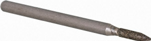 Dremel 3/32" Head Diam, Sharp Tip Point End, Diamond Mounted Point Teal 7144 - 90606393