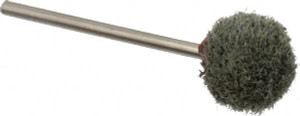Grier Abrasive 1/2" Head Diam x 1/2" Thickness, B121, Ball End, Silicon Carbide Mounted Point Green-Gray, Fine Grade, 25,000 RPM B121-S5-17255 - 04691929