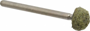 Grier Abrasive 3/8" Head Diam x 3/8" Thickness, B122, Ball End, Aluminum Oxide Mounted Point Green-Gray, Coarse Grade, 61,650 RPM B122-N4-17567 - 04692067