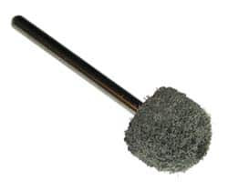 Standard Abrasives 1/2 x 1/2" Head Diam x Thickness, B90, Ball Nose, Aluminum Oxide Mounted Point Light Gray, 1/8" Shank Diam, Unitized Bond, 34,500 RPM 7010368367 - 32968588