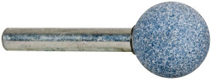 Tru-Maxx 3/4" Head Diam x 3/4" Thickness, A40, Ball End, Aluminum Oxide Mounted Point Blue, Medium Grade, 60 Grit, 44,030 RPM 66253291517 - 89677157