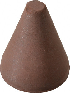 Cratex 1" Max Diam x 1-1/4" Long, Taper, Rubberized Point Fine Grade, Silicon Carbide, 1/4" Arbor Hole, Unmounted 1349F - 08301210