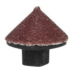 Superior Abrasives 5/8" Diam 80 Grit 90° Included Angle Cone Center Lap Aluminum Oxide, Medium Grade, Shank Mounted 12202 - 89023725