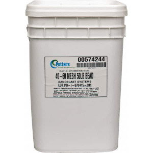 Made in USA Coarse/Medium Grade Smooth Glass Bead 40 to 60 Grit, 50 Lb Pail FLEXBOL 40-60 - 00574244
